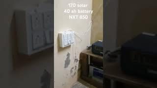 Luminous NXG 850 solar panel 170 wat battery 40 ampere installation complete