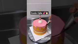 Comic Cake #shorts #youtubeshorts #thebakingfairy #whippedcream #comic #cake #trending #cakedesign