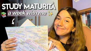 STUDY WITH ME MATURITÀ⭐️// 1 settimana di studio