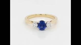 Sapphire and Diamond Trilogy Ring