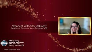 Connect with Storytelling, Nancy Carpenter, VPE