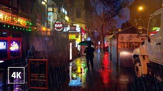 New York RAINY NIGHT walk  Manhattan Walking Tour NYC