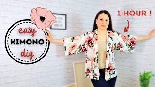 DIY a Kimono-style cardigan in just 1 hour  - beginner friendly tutorial!