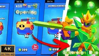 Opening 10 Mega Boxes and Unlocking Sovereign Rico Skin in Brawl Stars!