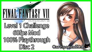 [Disc 2 COMMENTARY] Final Fantasy VII (PC 60FPS Mod) - Level 1 Challenge, All Achievements (100%)