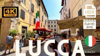 Lucca, Tuscany, Italy  | 4K HDR 60fps | City Walking Tour | Day & Night Culture | Ultra HD Travel