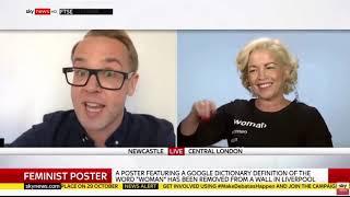 Posie Parker makes a fool of baby Shipman.... on Sky News