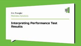 #QA, Eric Proegler,  Interpreting Performance Test Results