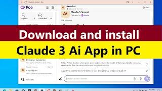 claude 3 ai app for pc | How to download claude 3 ai app for PC | How to install Claude AI app on PC