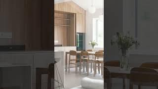 공간기록 우드&화이트 주방 인테리어