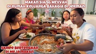 MAKAN SIANG DI RUMAH KELUARGA BAHAGIA DI JERMAN, TUMIS KANGKUNG DENDENG RUSA & SAMBAL TERASI