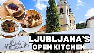 Food Tour in LJUBLJANA | Open Kitchen | SLOVENIA Travel Vlog