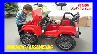 Picking Up The Toy Surprise! Unboxing/Assembling Power Wheel Ride On Jeep Wrangler w/ Remote Control