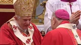 Miami Archbishop Thomas G. Wenski receives the pallium from Pope Benedict XVI