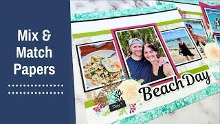 Mixing Papers to Match Your Photos | Stampin' Up 12x12 Scrapbooking Idea