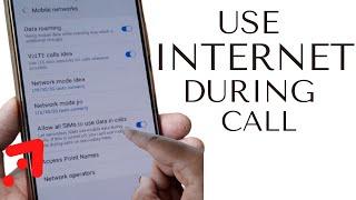 how to turn on android setting to use internet during call | how to use internet during call samsung