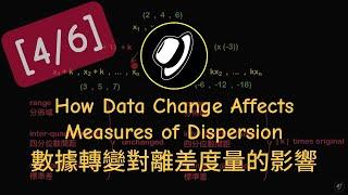 數據轉變對離差度量的影響 | How Data Change Affects Measures of Dispersion