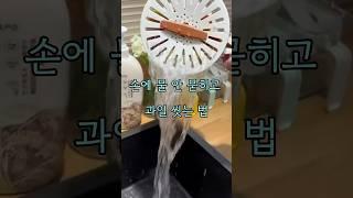 손에 물 안 묻히고 과일 씻는법
