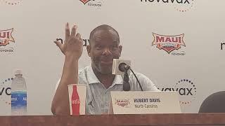 #UNC coach Hubert Davis press conference after the Tar Heels rallied from 21 down to beat Dayton.