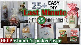 25 LAST MINUTE CHRISTMAS GIFT IDEAS | DIY $5 & UNDER | HELP for when it's picked over!