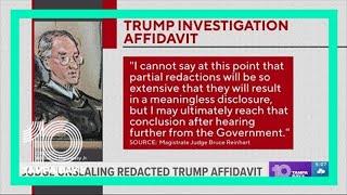 Judge orders unsealing of redacted affidavit in Trump search