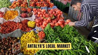 TUESDAY BAZAR IN ANTALYA | TURKISH LOCAL MARKET WALKING TOUR