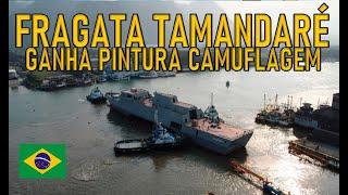 FRAGATA TAMANDARÉ ganha PINTURA CAMUFLAGEM! #military #militar #geopolitica