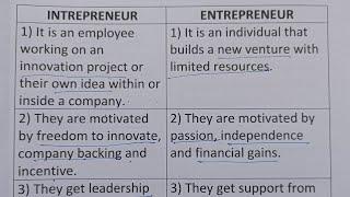 Difference Between Intrapreneur And Entrepreneur?-Class Series