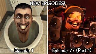 Skibidi Toilet 1 - 77 Part 1 All Episodes (60 FPS REMASTERED) Upgraded DJ Toilet (Episode 77)