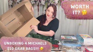 Unboxing 4 Michaels $10 Grab Bags! Worth it??? (2024)