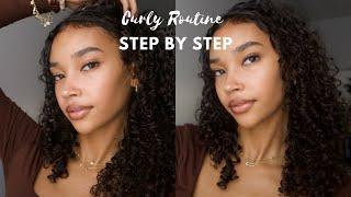 My *highly requested* tiktok viral curly hair routine! (step by step + tips)