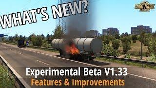 ETS2 v1.33 - What's New? [Experimental Beta] Rain Drops improved, Double flatbed, Physics