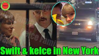 OMG! Travis Kelce & GF Taylor Swift leave a sweet Christmas party in New York City