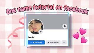 how to one name on facebook for new accounts (no error)