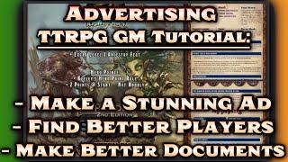 Advertising a TTRPG Campaign (Tutorial)