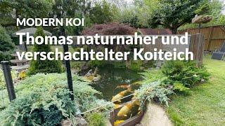 Thomas naturnaher und verschachtelter Koiteich | Modern Koi Blog #7103