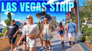 LAS VEGAS STRIP || 95°F PLANET HOLLYWOOD TO WYNN || WALKING TOUR