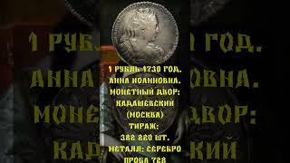 Цена монеты 1 рубль 1730 год  Анна Иоанновна #коллекция #банк #монета