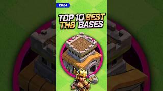 TOP 10 BEST TH8 BASES  (War/Trophy/Farm) #th8 #th8base #clashofclans #clashbabe #cocbases #coc