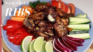 Unbelievably Tasty Garlic Pepper Pan-Fried Ribs Recipe! - Pabs Kitchen