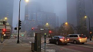 Fog in Downtown Minneapolis Minnesota | Explore  Minnesota walking 4k