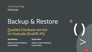 Backup and Restore on Exadata Database Service on Exascale (EXADB-XS)