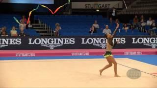 Natalia GARCIA (ESP) 2015 Rhythmic Worlds Stuttgart - Qualifications Ribbon