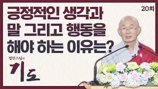 긍정적인 생각, 말, 행동을 해야 하는 이유는?  [법안스님의 기도 20회]