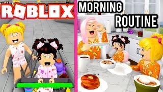 Bloxburg Fall Morning Routine with New Baby & Goldie Roleplay - Titi Games