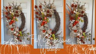 HOW TO DESIGN AN EASY FALL GRAPEVINE WREATH DIY | DOLLAR TREE FALL CRAFTS HOME DECOR