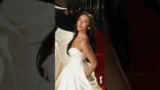 #MadisonBeer twirls  for the E! #glambot in her gorgeous white gown at the 2024 #Grammys #shorts