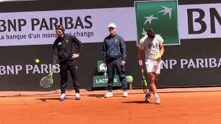 Carlos Alcaraz vs Francisco Cerundolo / Practice 2025 at Roland Garros