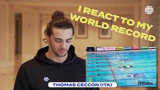 THOMAS CECCON (ITA) Reacts to 100m Backstroke World Record