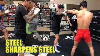 Ryan Garcia Training Along With 'Sugar' Sean Garcia